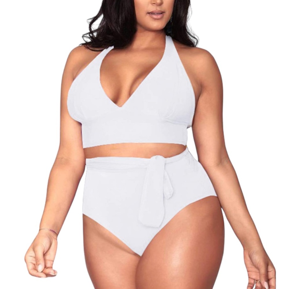 Sovoyontee Women's Plus Size High Waisted Tummy Control Swimwear